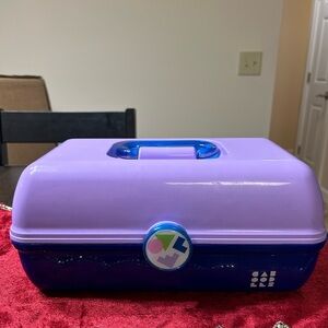 Caboodles Purple and Dark Blue Cosmetic Case